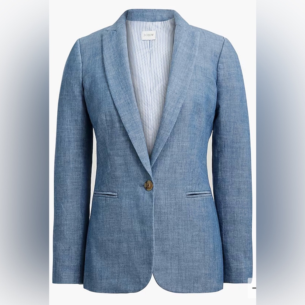 NWOT J Crew Factory Women’s Chambray Blazer Sizer 16